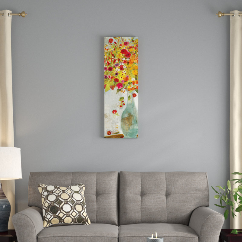 «Exuberance I», reproduction sur toile, H 36 po x l 12 po x P 1,5 po, Toile avec cadre noir