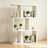 Three layer simple household white bookshelf