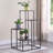 4-Tier Display Shelf Rustic Brown And Black