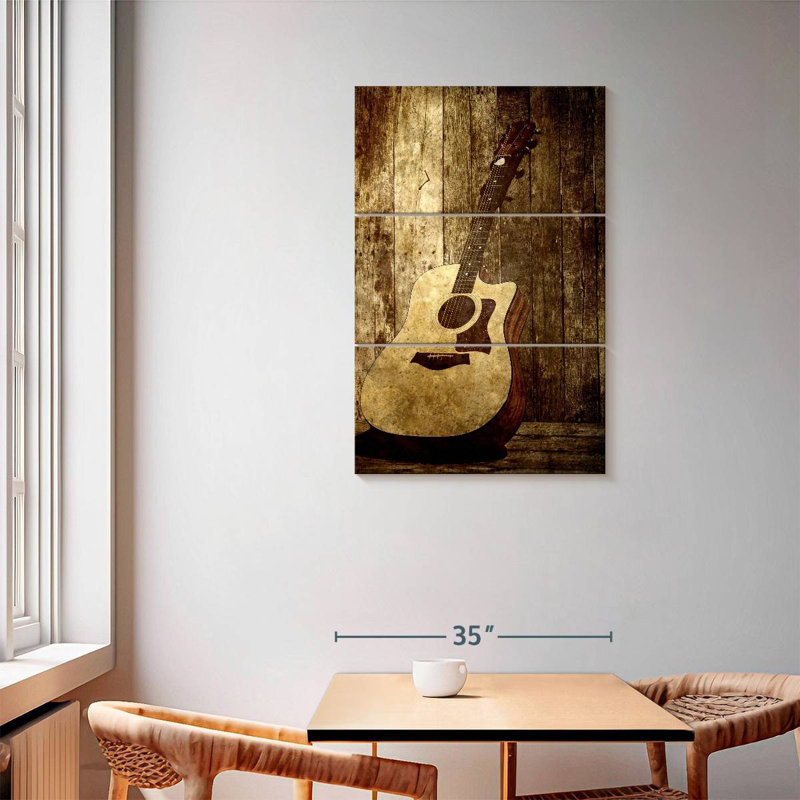 Guitare acoustique Abarca Country, H 57 po x l 36 po