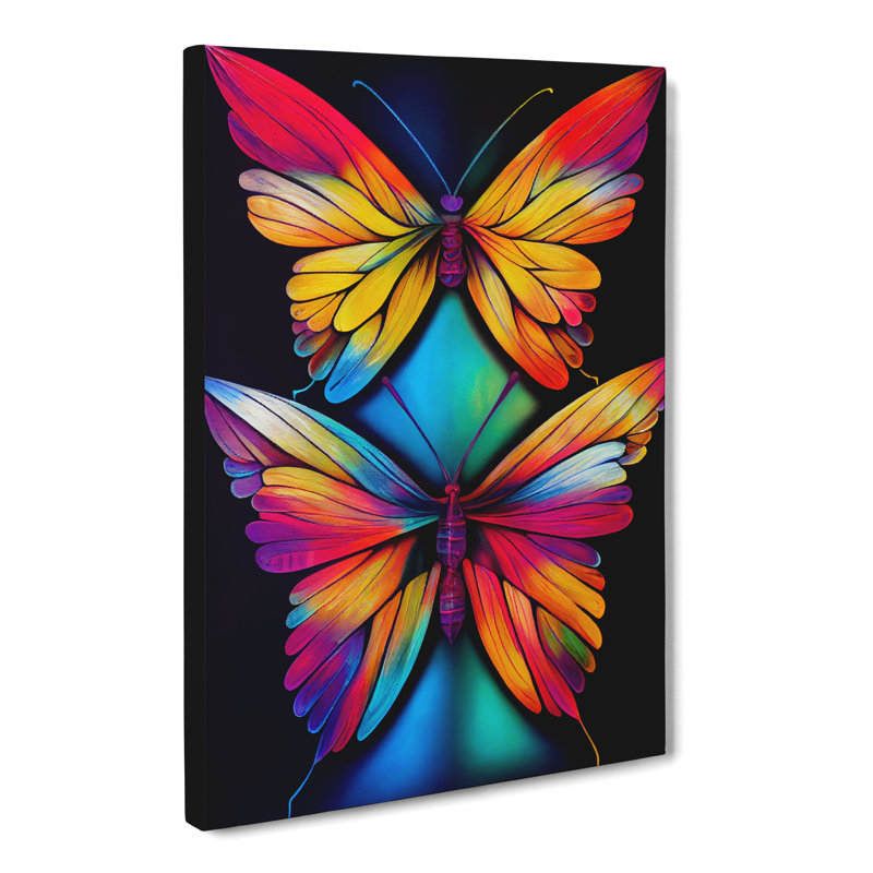 Butterfly Spray - Wrapped Canvas, 50cm H x 35cm W x 3cm D
