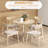 Small Kitchen Table, Collapsible Drop Leaf Table For Small Spaces, Round Folding Dining Table With Solid Wood Legs