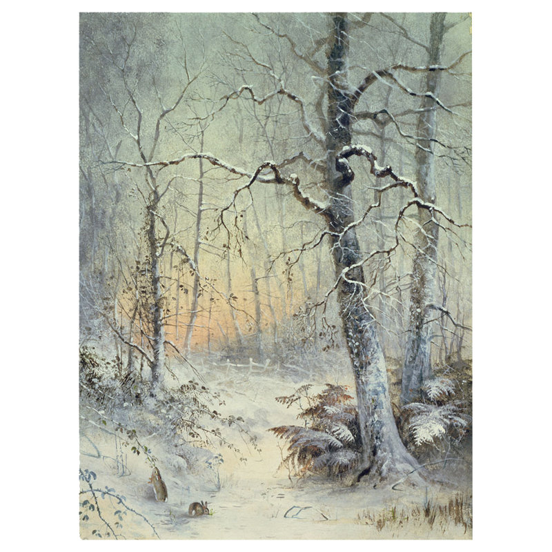 « winter déjeuner », reproduction d’art sur toile tendue, H 24 po x l 18 po x P 2 po