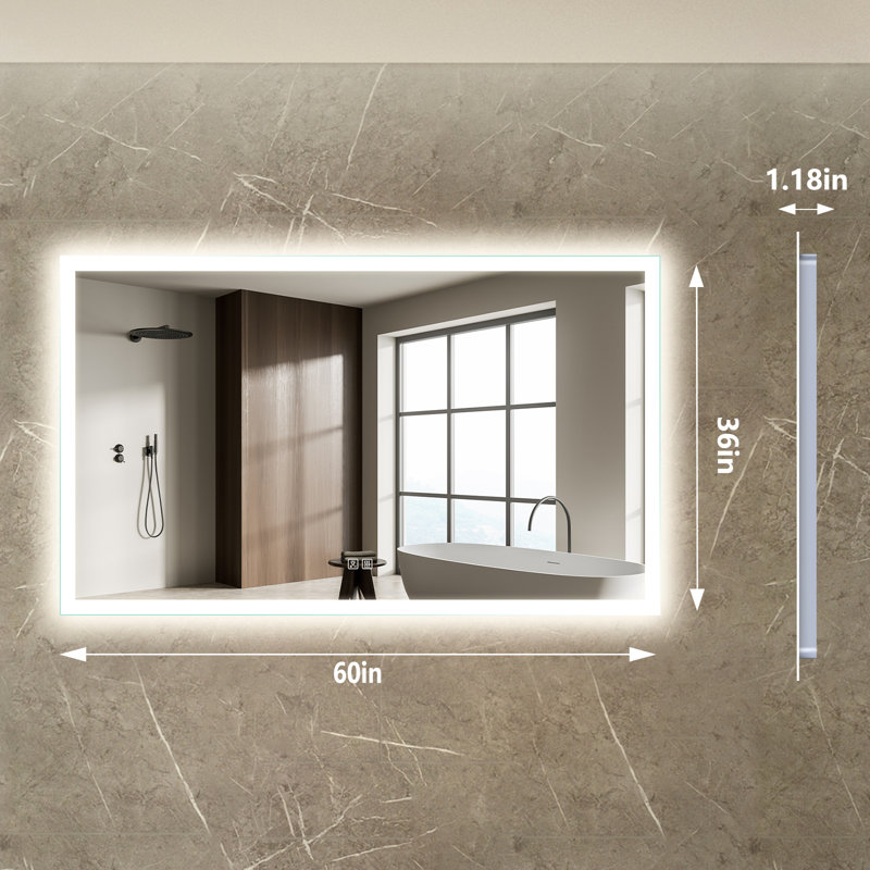 Naliyah Flat Wall Mirror, 60" x 36"