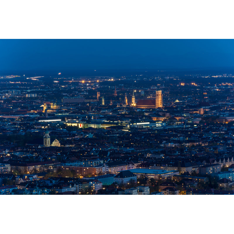 Frauenkirche in Munich, Allemagne - Photographie sur toile tendue, H 32 po x l 48 po