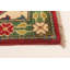 Tapis rouge foncé en laine noué à la main de conception unique 6 pi 6 po x 8 pi 10 po New Age