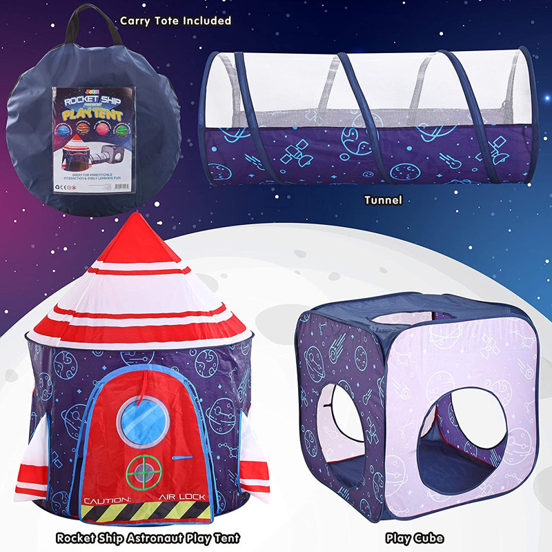 Tente de jeu escamotable en polyester 41,5 po x 41,5 po intérieur / extérieur avec sac de transport
