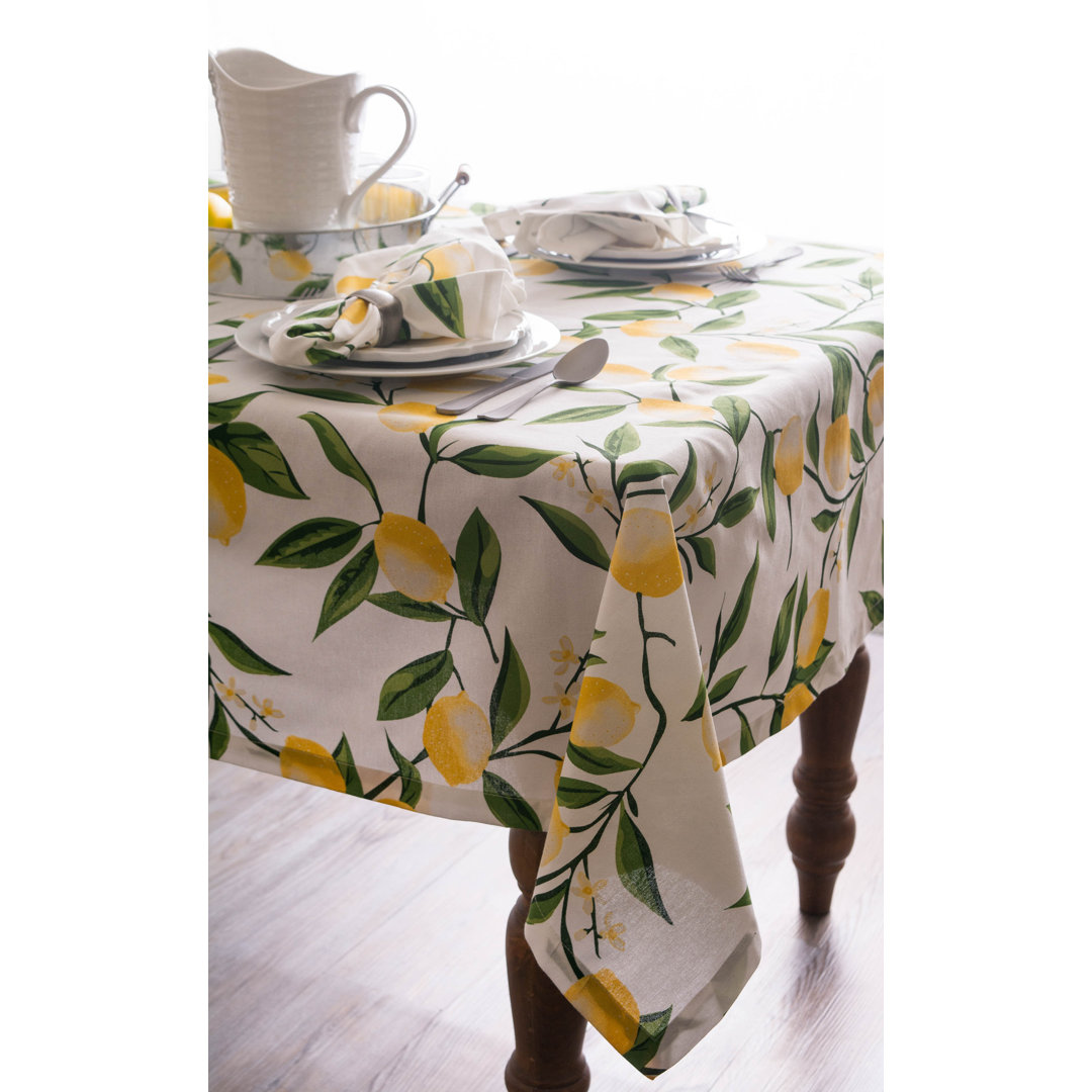 Hyde Lemon Tablecloth August Grove® 