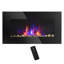 Foyer électrique 28,5 "1500W mural avec effet de flamme, lumière de fond 7 couleurs, noir