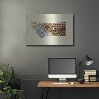 Wrought Studio™ 'Montana State Map' by Lanre Adefioye, Metal Wall