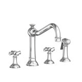 Jacobean Double Handle Kitchen Faucet with Side Spray