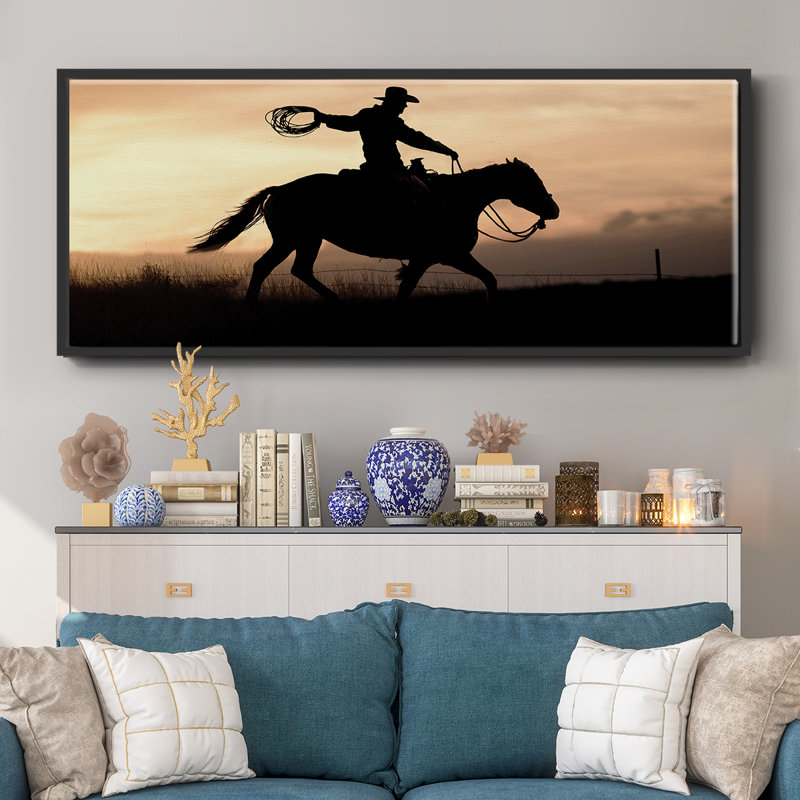 «Rope and Ride I», toile encadrée, H 20 po x l 50 po