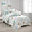Harbor Life Blue/Taupe Microfiber Reversible Coastal 7 Piece Quilt Set-1606105598