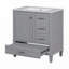 Meuble-lavabo de salle de bain avec lavabo en céramique, porte à fermeture douce et 3 tiroirs-751659880