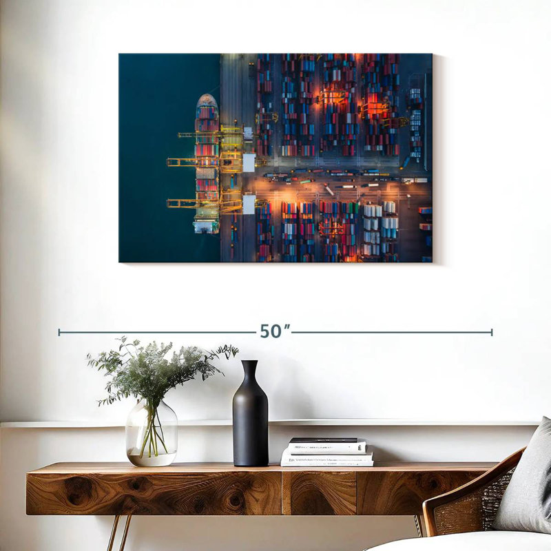 Mehar Container Cargo Ship Port, 24" H x 36" W