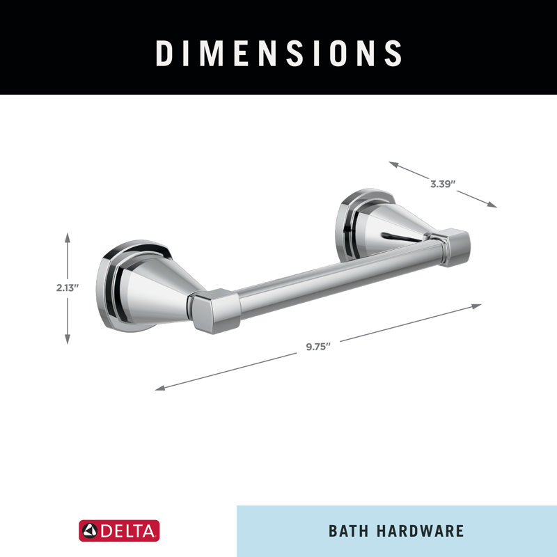 Stryke Wall Mount Pivot Arm Toilet Paper Holder Bath Hardware Accessory, Polished Chrome