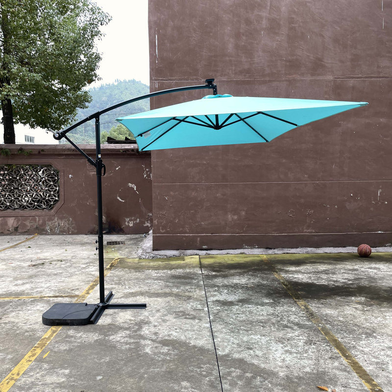 Parasol Taibah avec contrepoids inclus, Turquoise