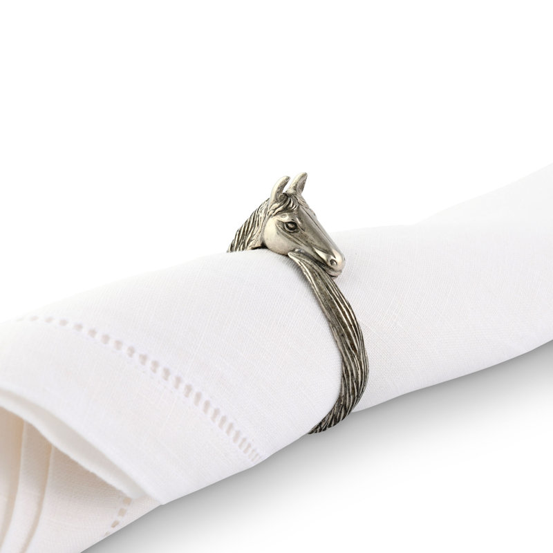 Handcrafted Pewter Horse Head Napkin Ring