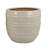 Paulo Barrel Planter Set Of 2, Raised Ribbed Beige Ceramic 19, 15 Inch-112858270
