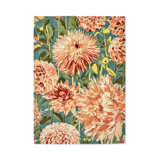 Wool Floral Area Rug in Green/Blue/Light Orange