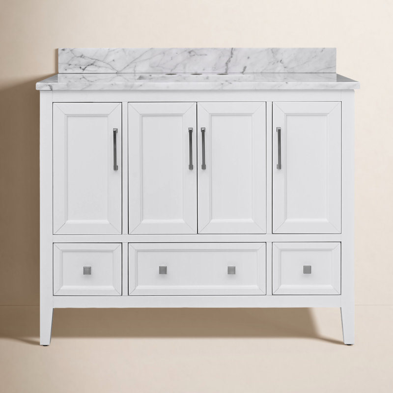 Everette 43'' W Single Vanity, White
