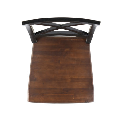 Gelacio Solid Wood Cross Back Side Chair