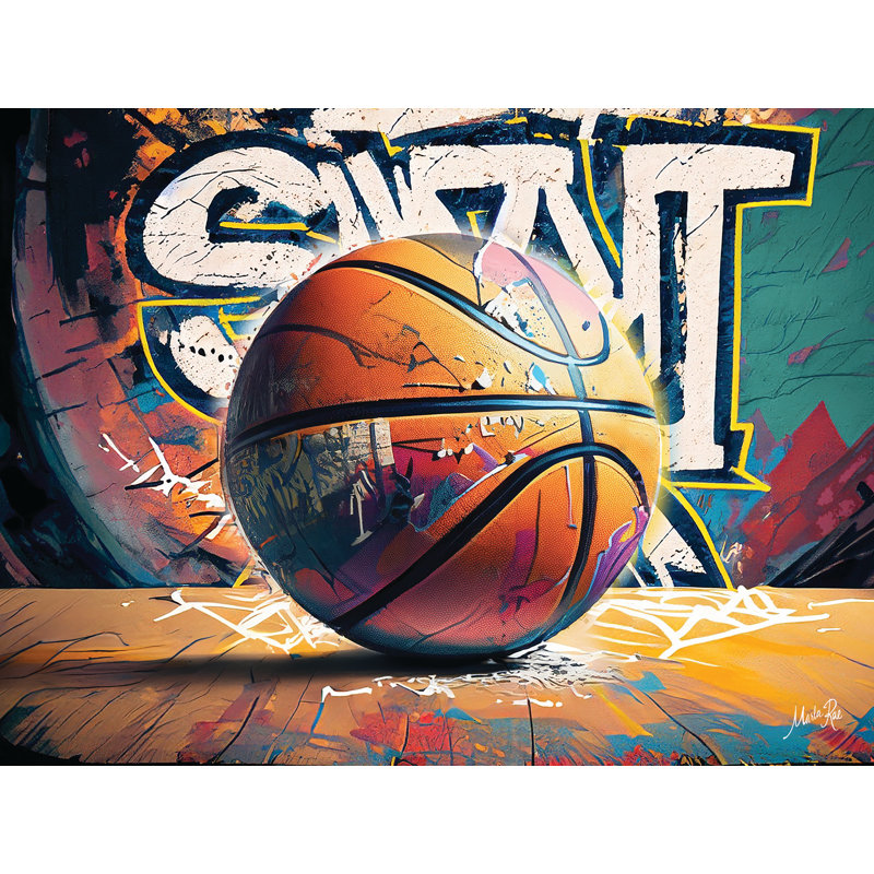Graffiti Basketball par Marla Rae, H 12 po x l 18 po