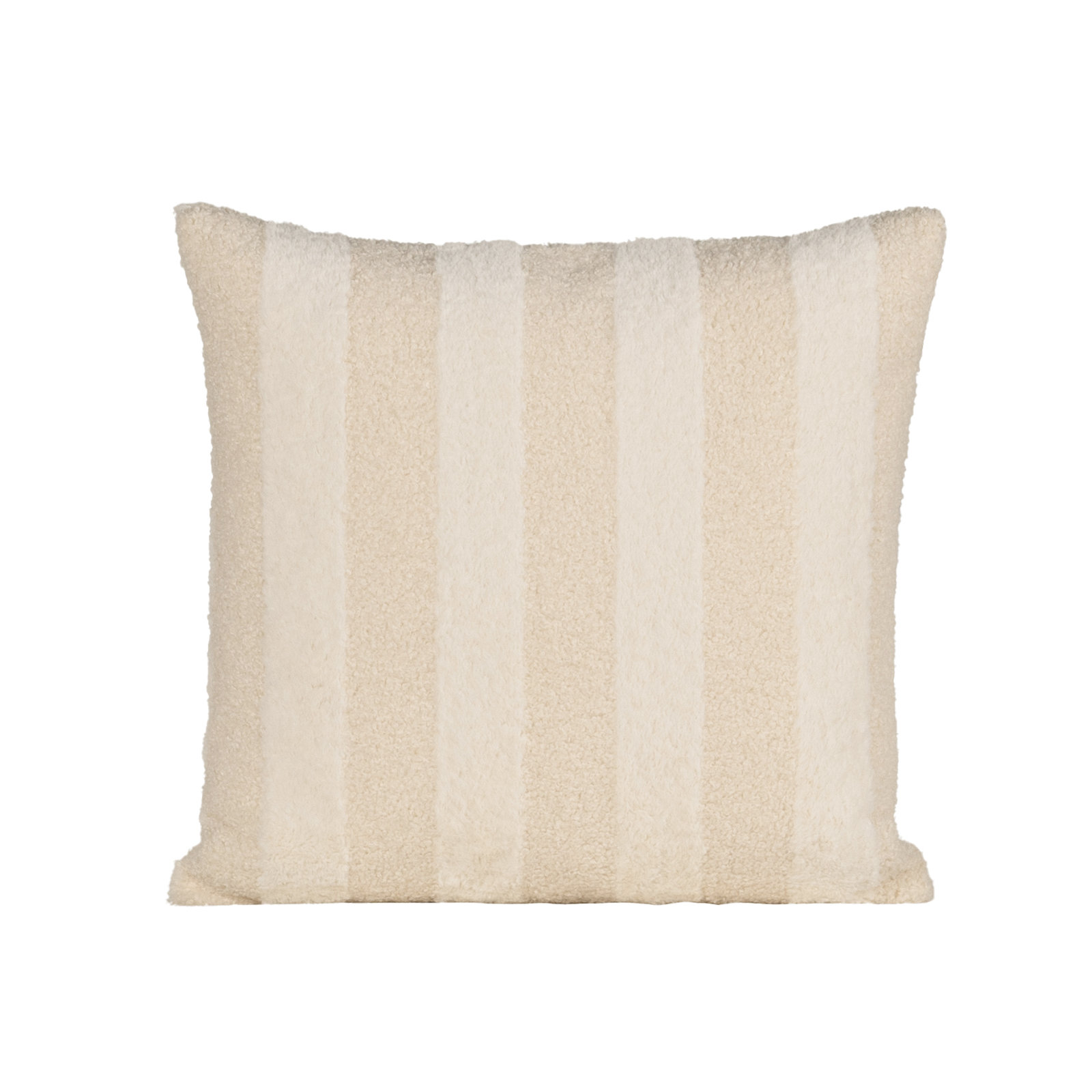 Prudence Cream 20" x 20" Throw Pillow, Polyester, Square 20", Brown Striped