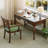 Nut-Brown Rectangular Solid Wood with 3 drawers desk