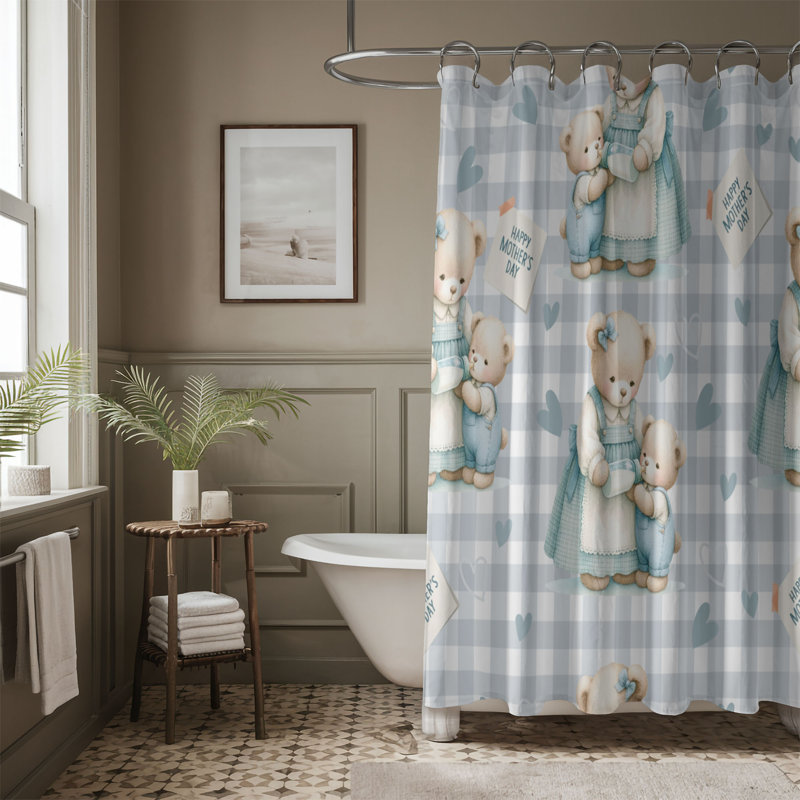 Teddy Parent - Premium Shower Curtain 2, 74"H x 71"W