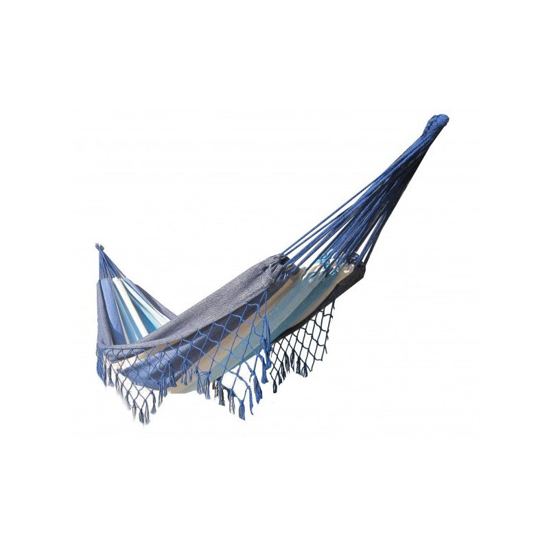 Inge Classic Hammock, 350cm H x 160cm W x 350cm L, Blue/Ecrue