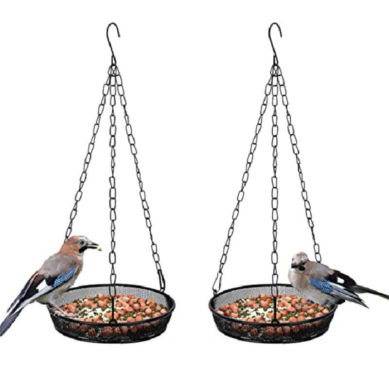 2Pcs Hanging Bird Feeder Tray