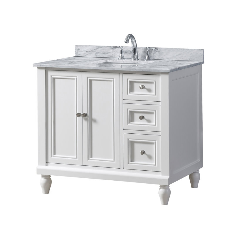 Briaca 36'' Single Bathroom Vanity with Marble Top