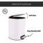 Poubelle à pédale Mel - 1,3 gallons-98898089