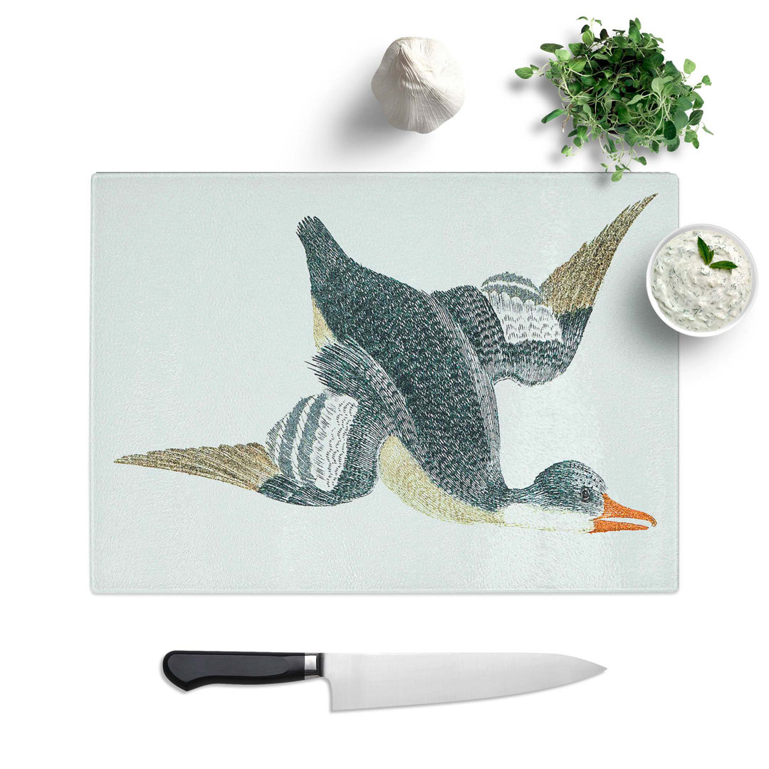 Glass Duck in Flight by Johan Teyler Chopping Board