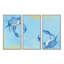 Bataille de crabe bleu côtier - ensemble d'art mural sur toile encadré nautique et côtier-72043207-112022014