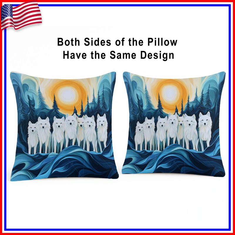 Coussin Wolves, 16 po x 16 po