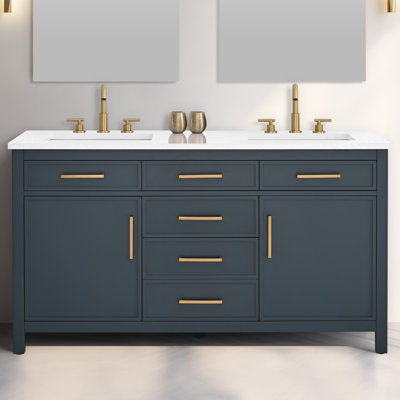 Meuble-lavabo double 60 po Wenniah