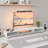 Long Monitor Stands Riser for 2 Monitors with Sliding Door-136206709