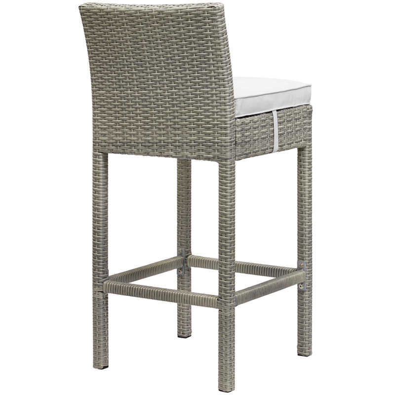 Tabouret de bar Havenside Home Bocabec, Blanc, Brun