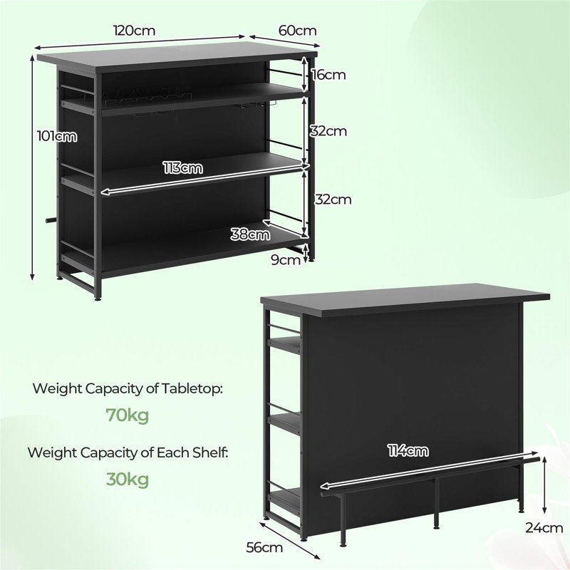 Ravon Wood Kitchen Island