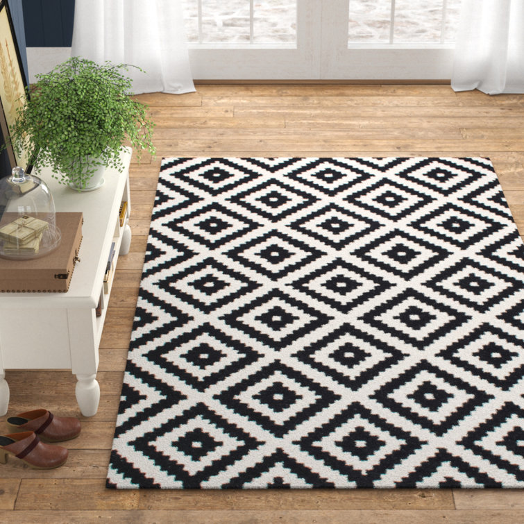 Drubin Geometric Wool Hand Woven Area Rug