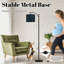Lampe sur pied à arc avec abat-jour réglable Botanical Spring Decor Abstract Gold Line