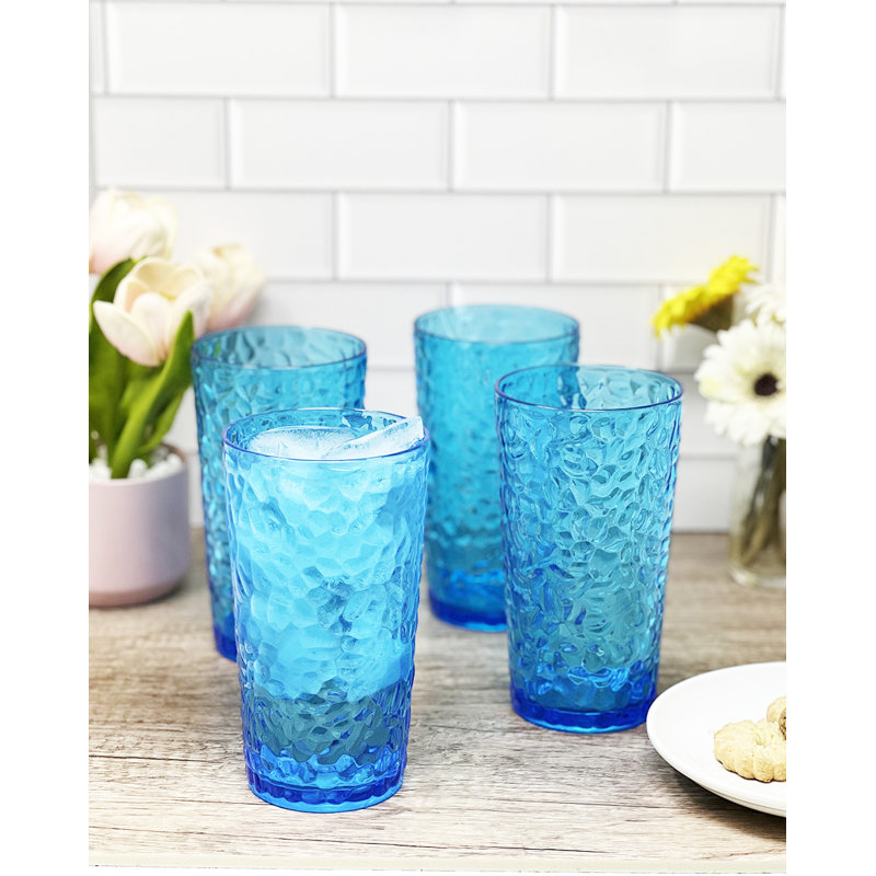Ensemble de verres en acrylique 2 pièces Timblin, Bleu, 19