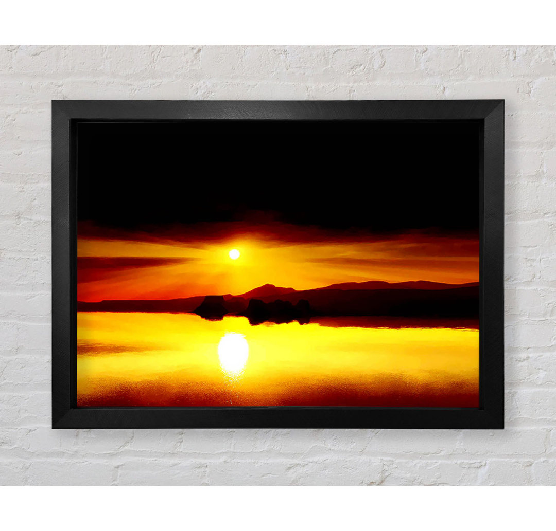 Red Waters Mountain Sunrise - Einzelner Bilderrahmen Kunstdrucke