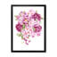 Fleurs roses rétro - peinture sur toile-59538013-59538014