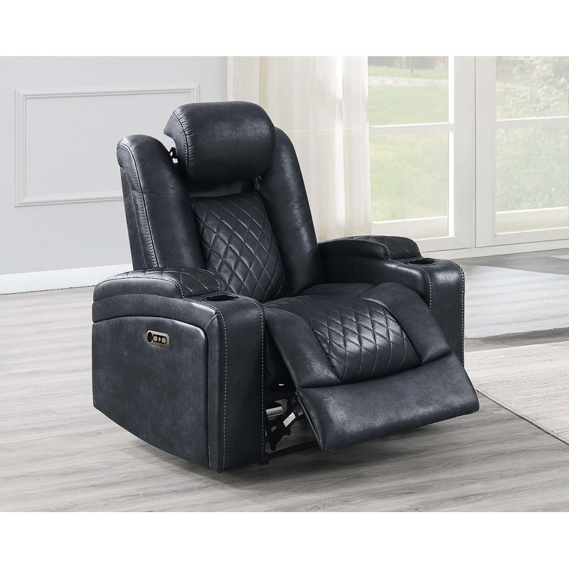 Fauteuil inclinable électrique simple, Bleu