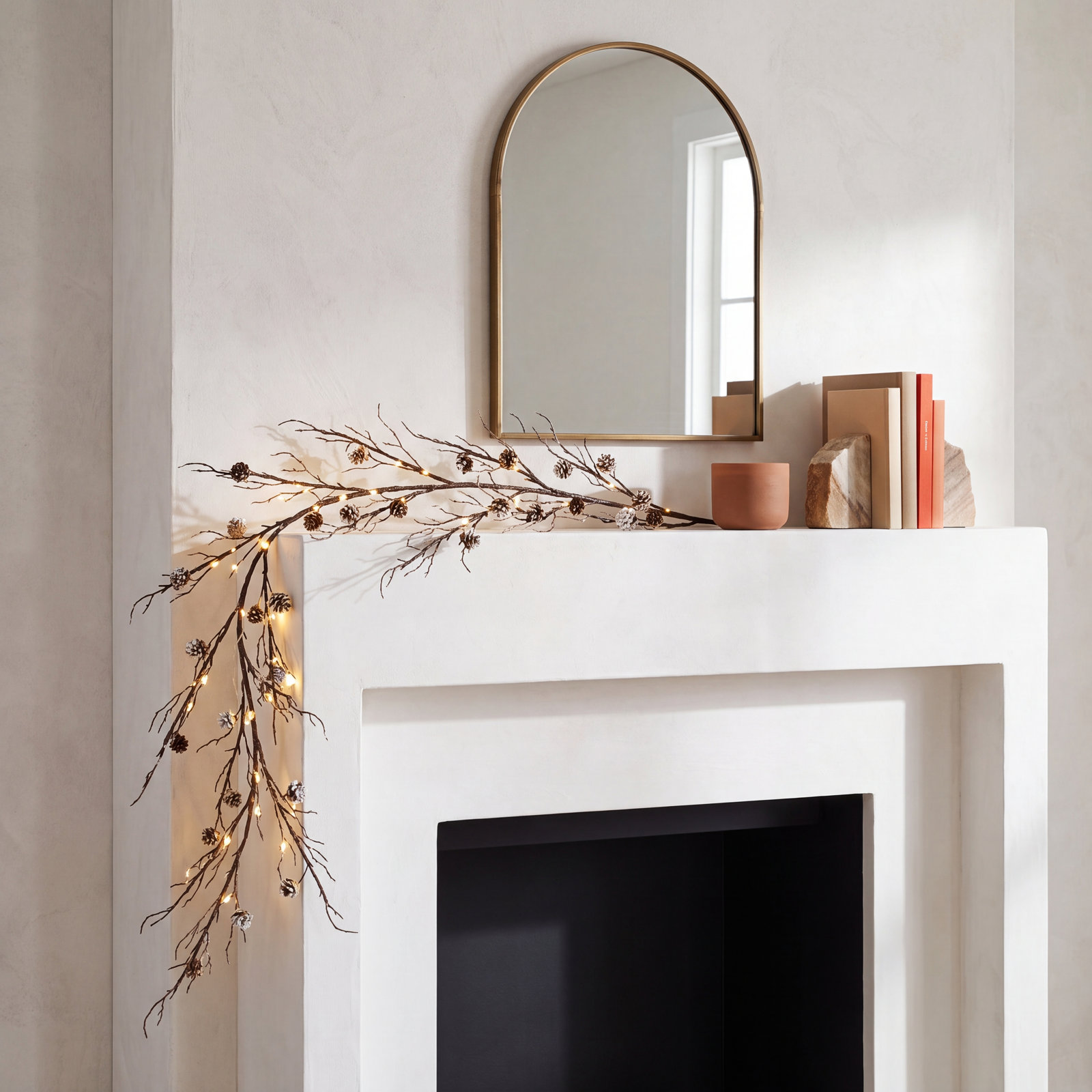 72" Pre-Lit Twig Christmas Garland