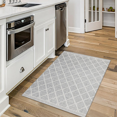 Tapis ivoire délavé à la machine Lusko Tessa