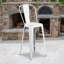 Commercial Grade Distressed Metal Indoor-Outdoor Counter Height Stool with Back-1728823599-1728823596